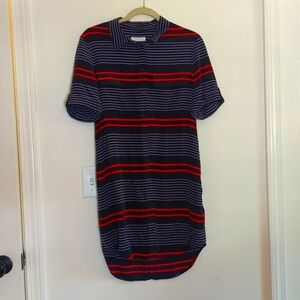 Silk Equipment Short Sleeve Shirtdress Sz S